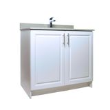 36" MDF - 2 Door - White - Raised Panel Doors
