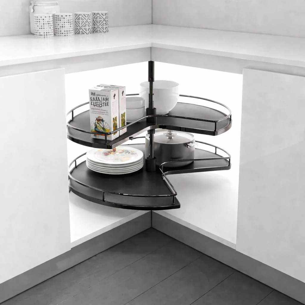 INOXA Pie Shape Lazy Susan Height Adjustable for 33" Wide and Above (XLS 328)