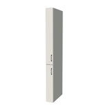 7" Wide Tall Pantry Cabinet - (White Melamine Boxes - Flat Panel Doors) 24 D