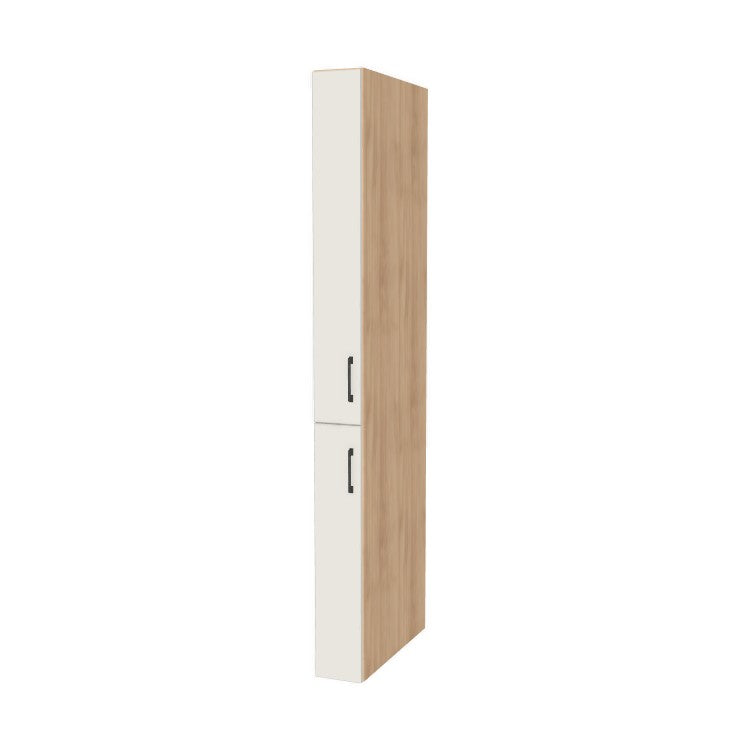 7" Wide Tall Pantry Cabinet - (Hardrock Maple Melamine Boxes - Flat Panel Doors) 24 D
