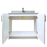 36" MDF - 2 Door - White - Raised Panel Doors