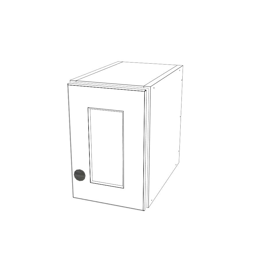 7" Wide x 12" High Wall Cabinet - (White Melamine Cabinets - Painted Doors)