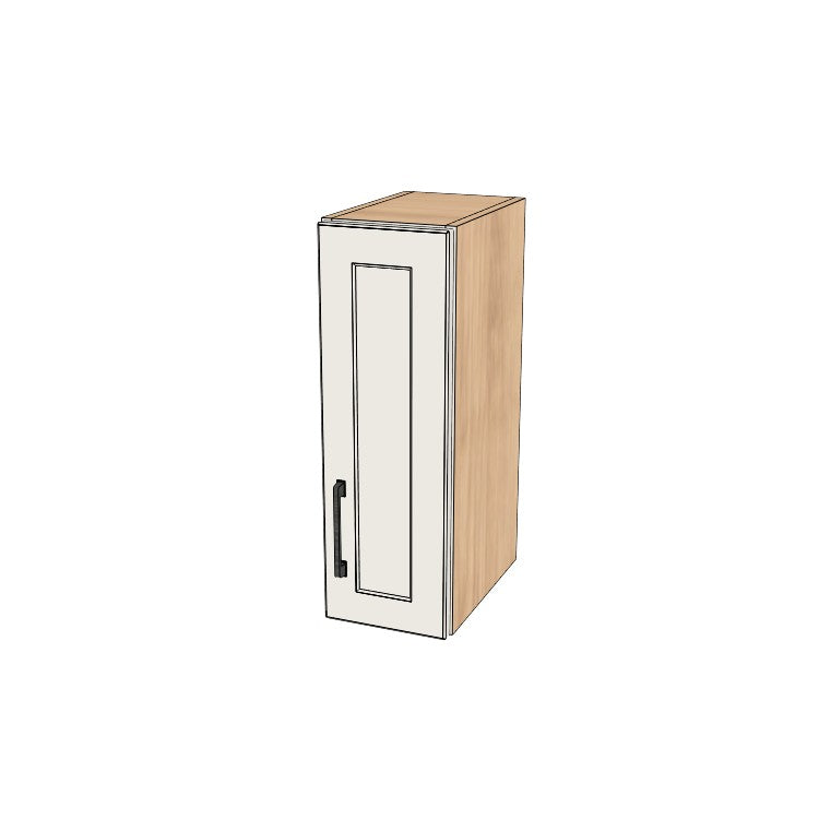 7" Wide x 24" High Wall Cabinet - (Hardrock Maple Melamine Boxes - Painted Doors)