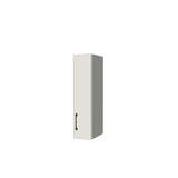 7" Wide x 30" High Wall Cabinet - (White Melamine Boxes - Flat Panel Doors)
