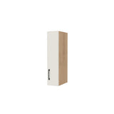 7" Wide x 30" High Wall Cabinet - (Hardrock Maple Melamine Boxes - Flat Panel Doors)