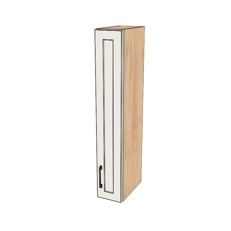 7" Wide x 42" High Wall Cabinet - (Hardrock Maple Melamine Boxes - Painted Doors)
