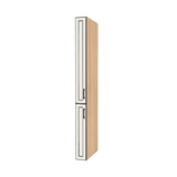 7" Wide Tall Pantry Cabinet - (Hardrock Maple Melamine Boxes - Thermofoil Doors) 24 D