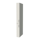 8" Wide Tall Pantry Cabinet - (White Melamine Boxes - Flat Panel Doors) 24 D