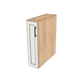 8" Wide Base Cabinet - (Hardrock Maple Melamine Boxes - Painted Doors)