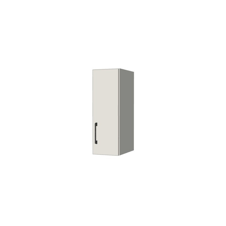 8" Wide x 24" High Wall Cabinet - (White Melamine Boxes - Flat Panel Doors)