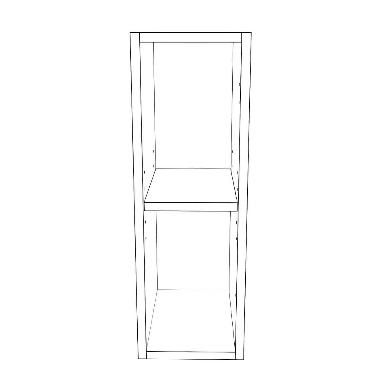 8" Wide x 24" High Wall Cabinet - Thermofoil Doors