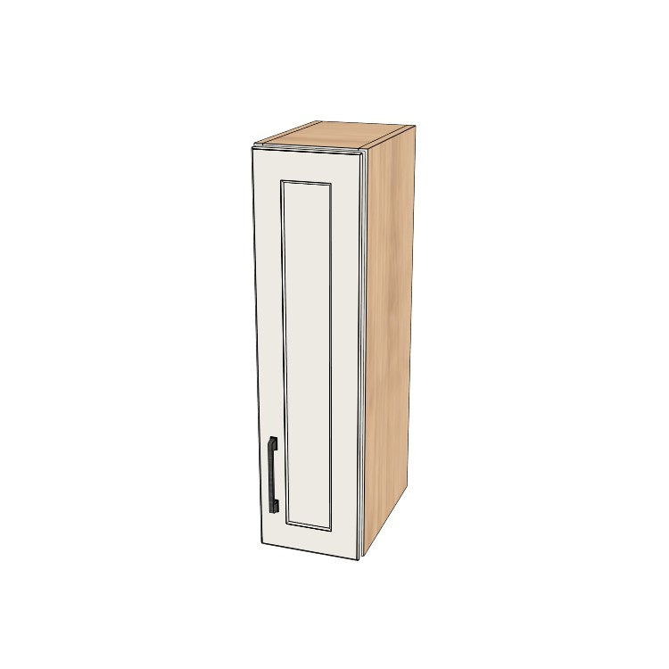 8" Wide x 30" High Wall Cabinet - (Hardrock Maple Melamine Boxes - Painted Doors)