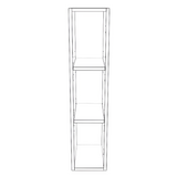 7" Wide x 36" High Wall Cabinet - Painted Doors