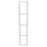 7" Wide x 42" High Wall Cabinet - Painted Doors