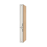 8" Wide Tall Pantry Cabinet - (Hardrock Maple Melamine Boxes - Painted Doors) 24 D