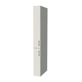 9" Wide Tall Pantry Cabinet - (White Melamine Boxes - Flat Panel Doors) 24 D