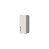 9" Wide x 24" High Wall Cabinet - (White Melamine Boxes - Flat Panel Doors)