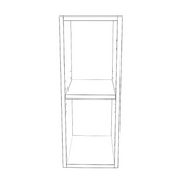 9" Wide x 24" High Wall Cabinet - Painted Doors