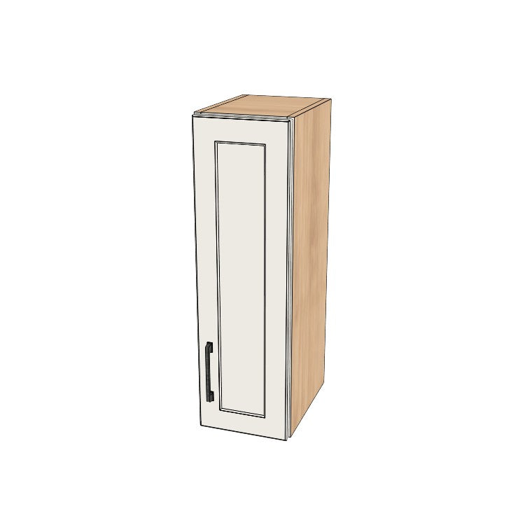 9" Wide x 30" High Wall Cabinet - (Hardrock Maple Melamine Boxes - Painted Doors)