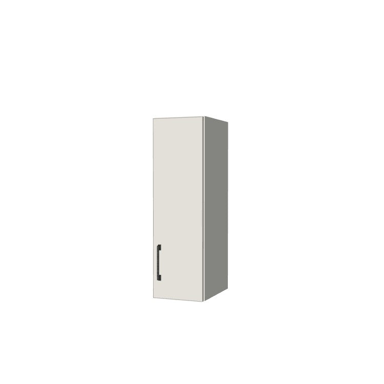 9" Wide x 30" High Wall Cabinet - (White Melamine Boxes - Flat Panel Doors)