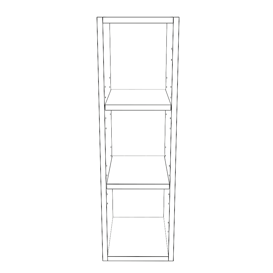 9" Wide x 30" High Wall Cabinet - Painted Doors