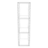 9" Wide x 34" High Wall Cabinet - Painted Doors
