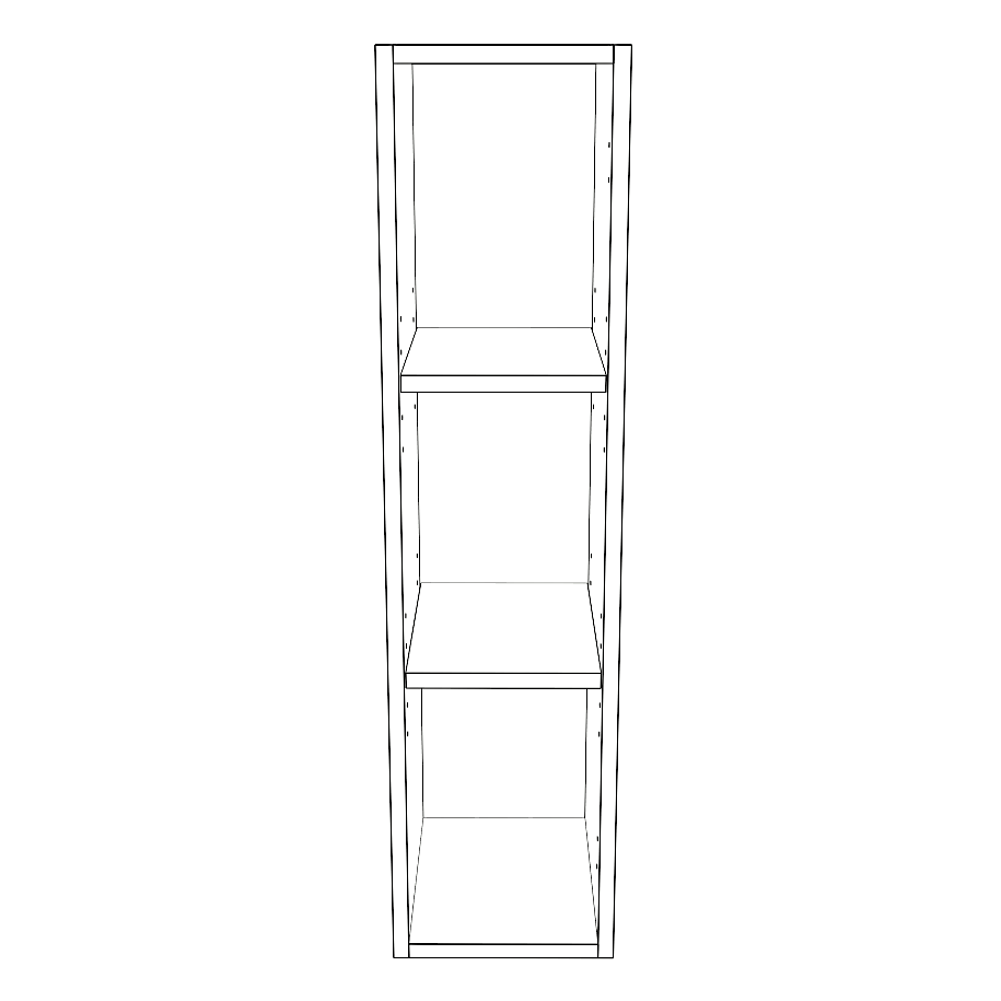 9" Wide x 36" High Wall Cabinet - Painted Doors
