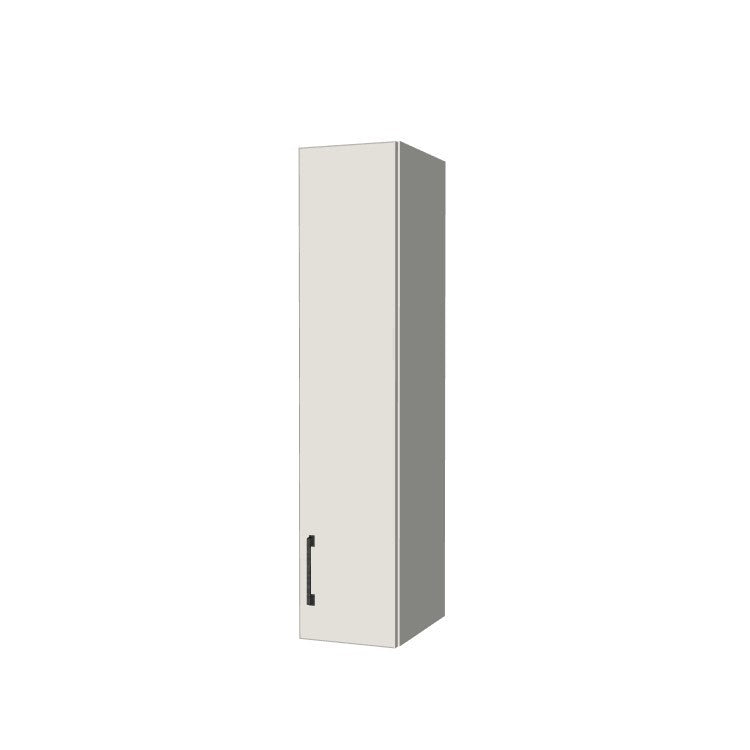 9" Wide x 42" High Wall Cabinet - (White Melamine Boxes - Flat Panel Doors)
