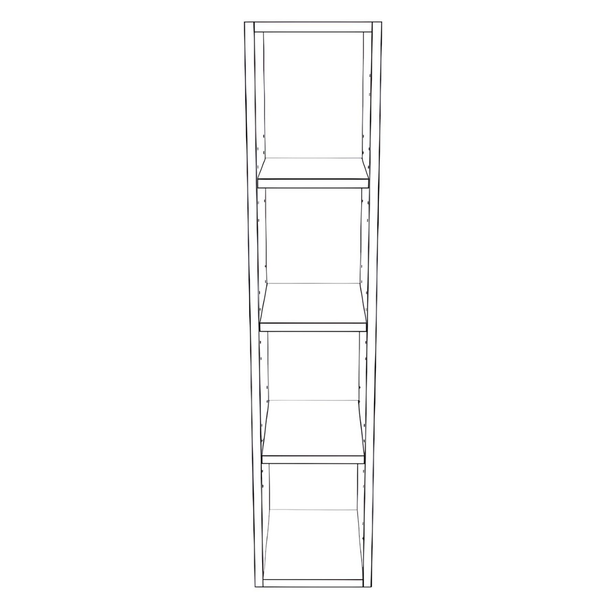 9" Wide x 42" High Wall Cabinet - Painted Doors