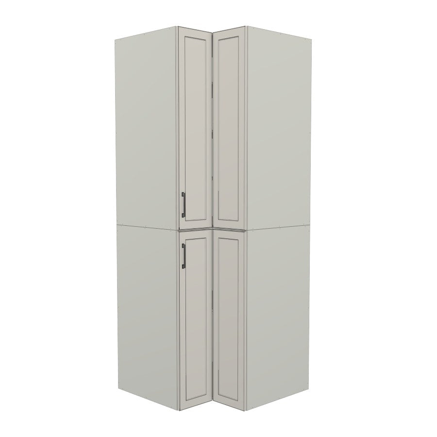 RTI Closets Basic Corner Open Closet Unit – 36" x 36" Wide – Painted Fronts