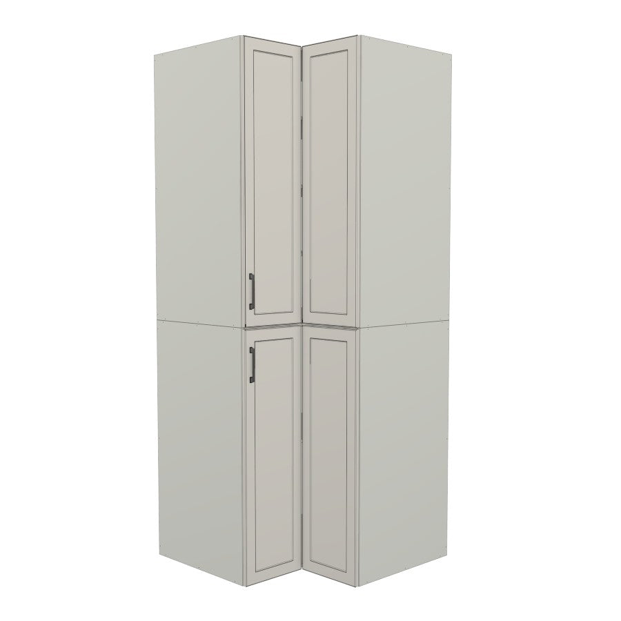 RTI Closets Basic Corner Open Closet Unit – 38" x 38" Wide – Painted Fronts