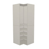 RTI Closets Basic Corner Shelf & Open Closet Unit – 36" x 36" Wide – Thermofoil Fronts