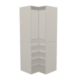 RTI Closets Basic Corner Shelf & Open Closet Unit – 38" x 38" Wide – No Fronts