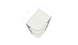 Corner Open Shelf Cabinet - 4" Radius