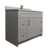 42" MDF - Both Side Draw - Light Grey - Shaker Doors - Softclose Hardware
