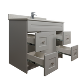 42" MDF - Both Side Draw - Light Grey - Shaker Doors - Softclose Hardware
