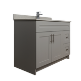 42" MDF - Right Side Draw - Light Grey - Shaker Doors - Softclose Hardware