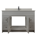 48" MDF - Both Side Draw - Light Grey - Shaker Doors - Softclose Hardware