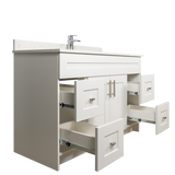 48" MDF - Both Side Draw - White - Shaker Doors - Softclose Hardware