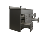60" MDF - Single Sink - Light Grey - Shaker Doors - Softclose Hardware