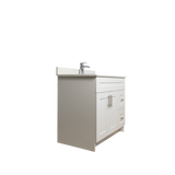 36" MDF - Right Side Draw - White - Shaker Doors - Softclose Hardware