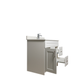 36" MDF - Right Side Draw - White - Shaker Doors - Softclose Hardware