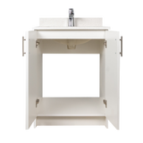 24" MDF - 2 Door - White - Shaker Doors - Softclose Hardware