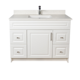42" MDF - Both Side Draw - White - Raised Panel Doors