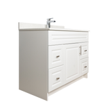 42" MDF - Both Side Draw - White - Raised Panel Doors