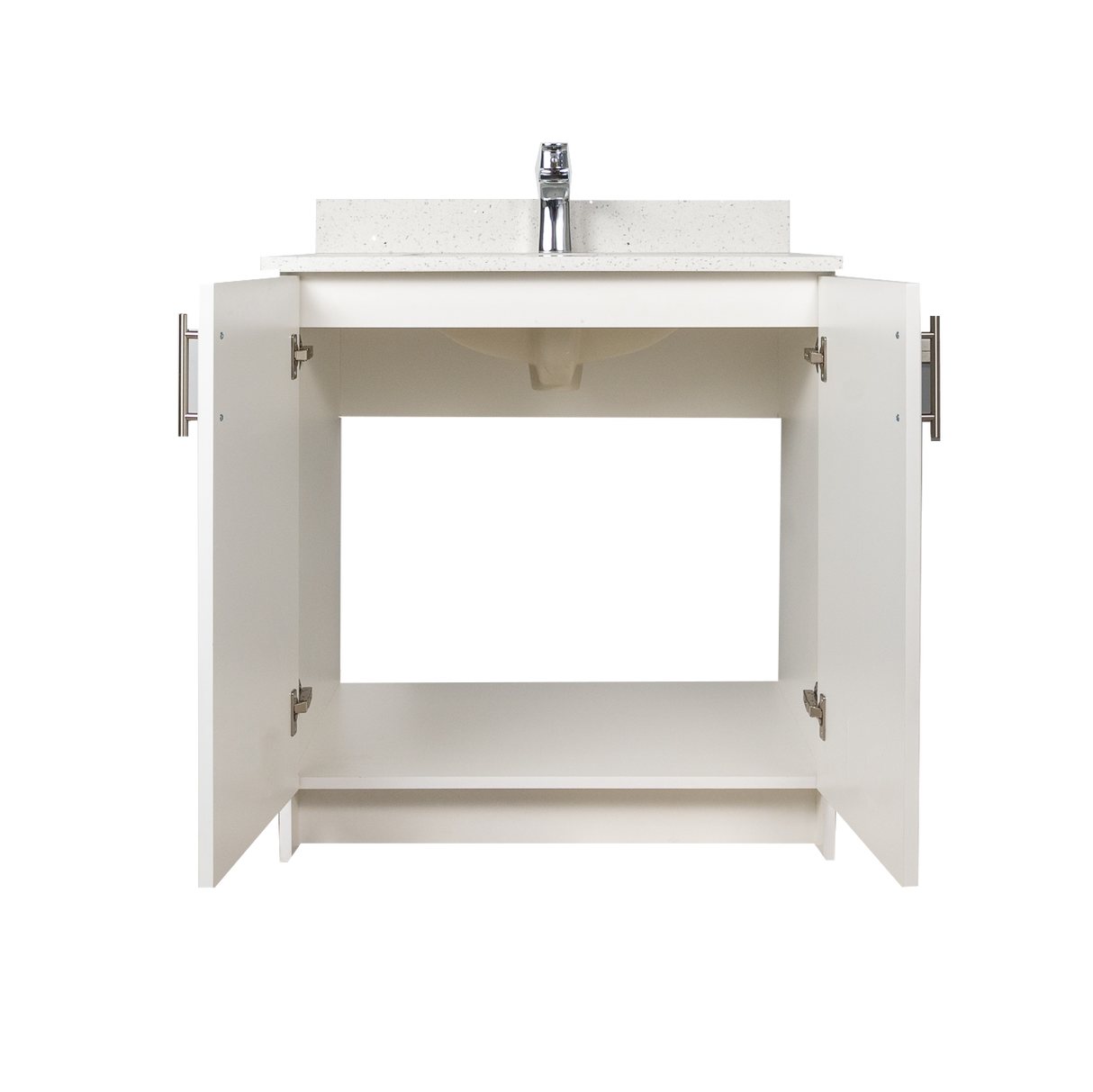 30" MDF - 2 Door - White - Shaker Doors - Softclose Hardware