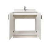30" MDF - 2 Door - White - Shaker Doors - Softclose Hardware