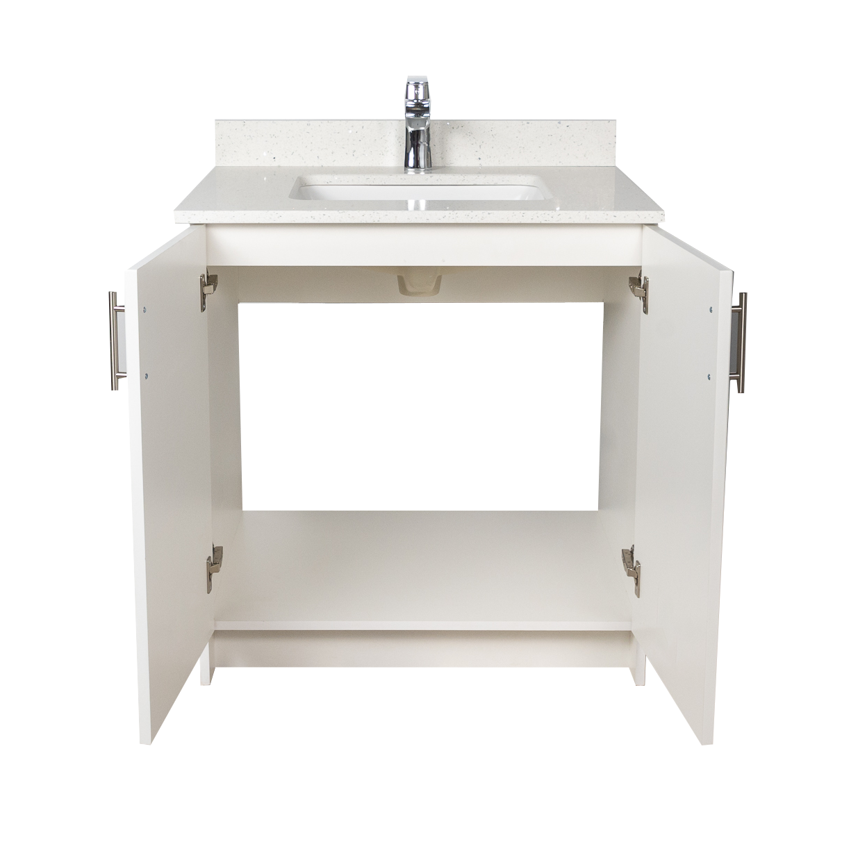 30" MDF - 2 Door - White - Shaker Doors - Softclose Hardware