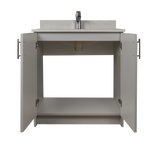 30" MDF - 2 Door - Light Grey - Shaker Doors - Softclose Hardware