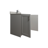 30" MDF - 2 Door - Light Grey - Shaker Doors - Softclose Hardware